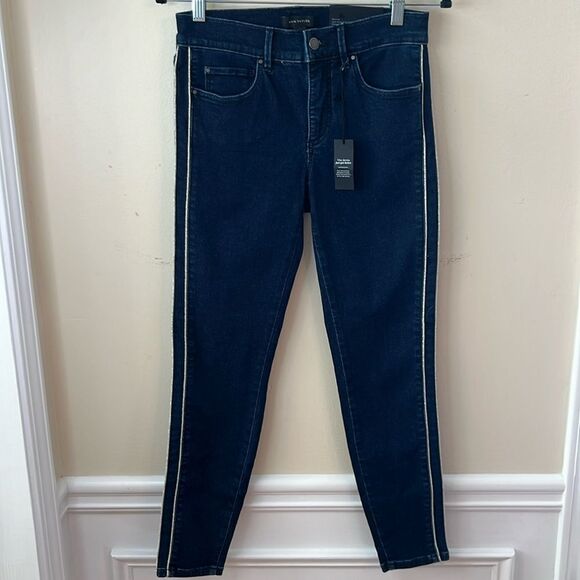 Ann Taylor Skinny Jean With Gold Piping NWT - Picture 1 of 10